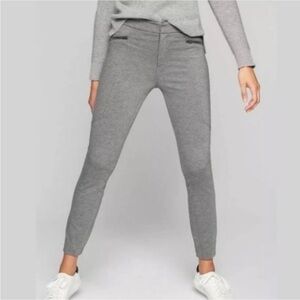 Athleta Women's Heather Gray Ponte Knit Moto Slim Fit Pants